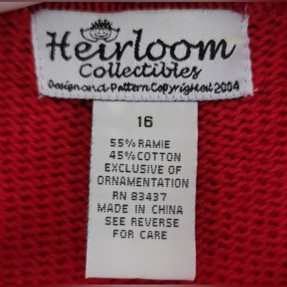 VTG Y2K Heirloom Collectibles Ugly Christmas Sweater Cardigan Holiday Festive S - Picture 3 of 3
